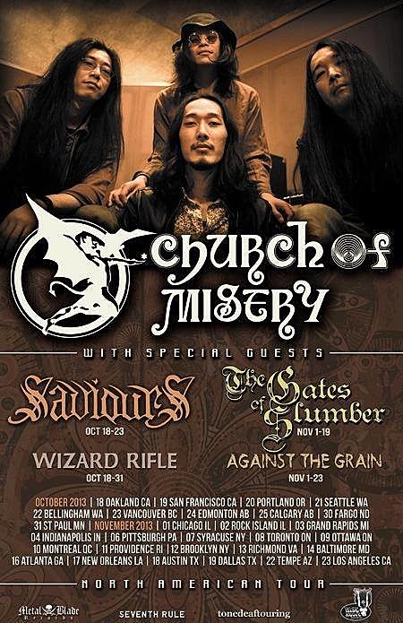 Church of Misery 2013 North American Tour Poster