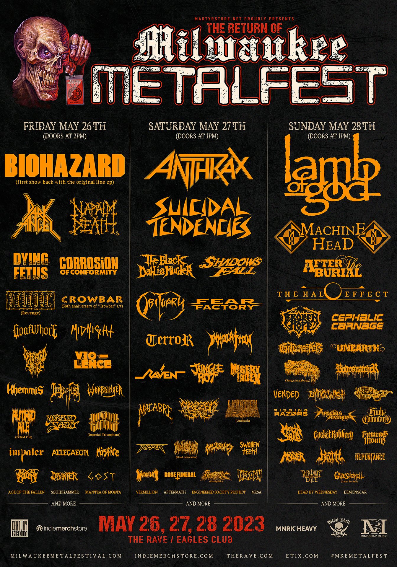 Milwaukee Metal Fest 2023 lineup